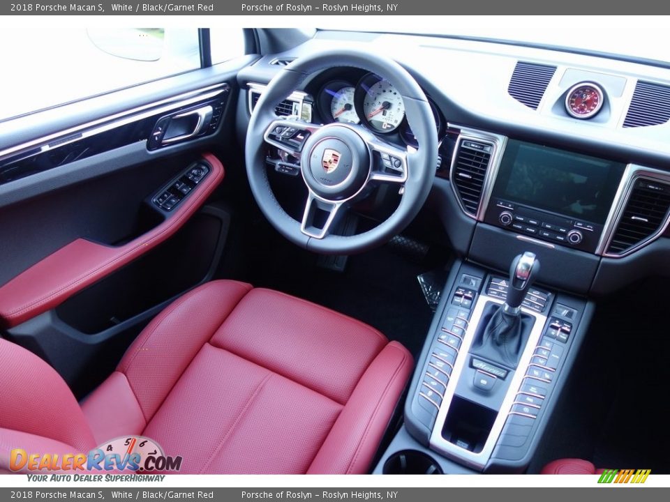 2018 Porsche Macan S White / Black/Garnet Red Photo #17
