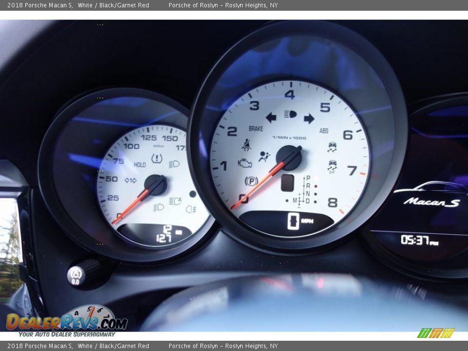 2018 Porsche Macan S White / Black/Garnet Red Photo #25