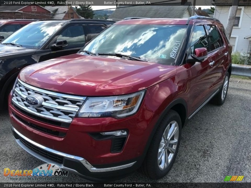 2018 Ford Explorer Limited 4WD Ruby Red / Ebony Black Photo #1