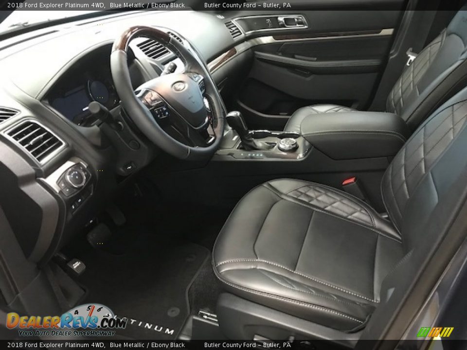 2018 Ford Explorer Platinum 4WD Blue Metallic / Ebony Black Photo #2
