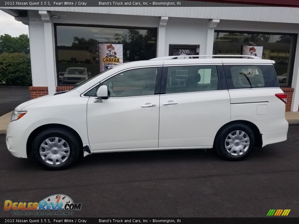 2013 Nissan Quest 3.5 S Pearl White / Gray Photo #1