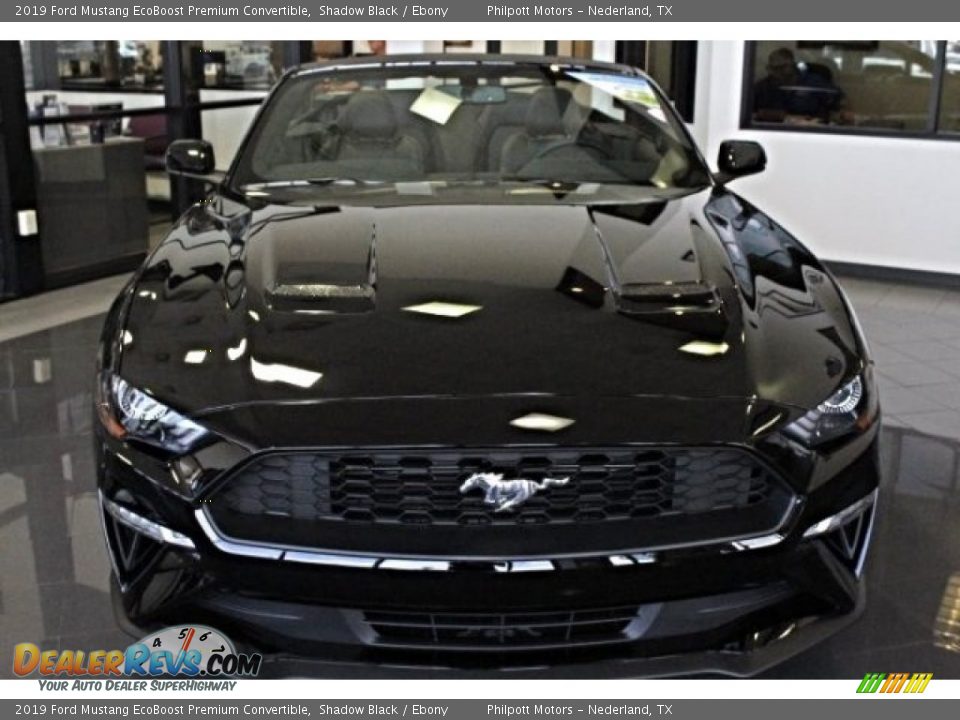2019 Ford Mustang EcoBoost Premium Convertible Shadow Black / Ebony Photo #2