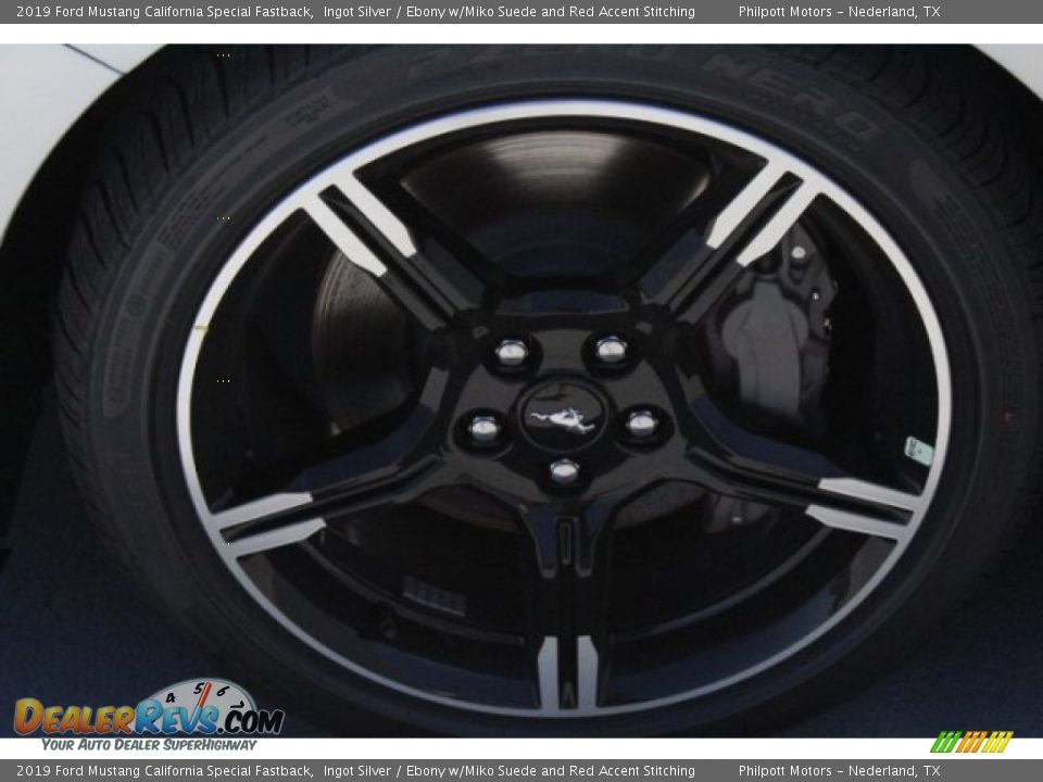 2019 Ford Mustang California Special Fastback Ingot Silver / Ebony w/Miko Suede and Red Accent Stitching Photo #5