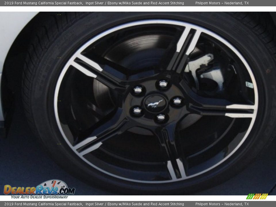 2019 Ford Mustang California Special Fastback Ingot Silver / Ebony w/Miko Suede and Red Accent Stitching Photo #6