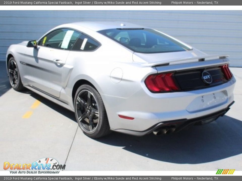 2019 Ford Mustang California Special Fastback Ingot Silver / Ebony w/Miko Suede and Red Accent Stitching Photo #7