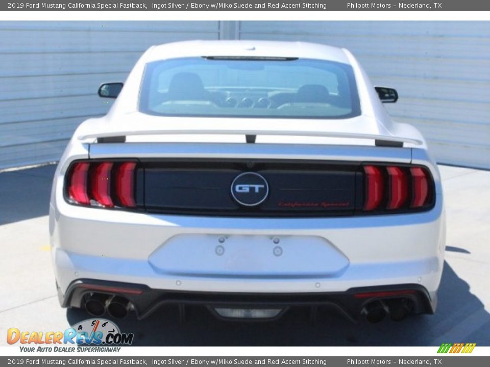 2019 Ford Mustang California Special Fastback Ingot Silver / Ebony w/Miko Suede and Red Accent Stitching Photo #8