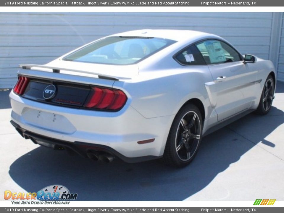 2019 Ford Mustang California Special Fastback Ingot Silver / Ebony w/Miko Suede and Red Accent Stitching Photo #9