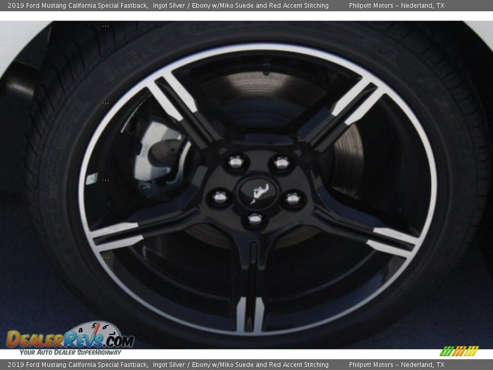 2019 Ford Mustang California Special Fastback Ingot Silver / Ebony w/Miko Suede and Red Accent Stitching Photo #10