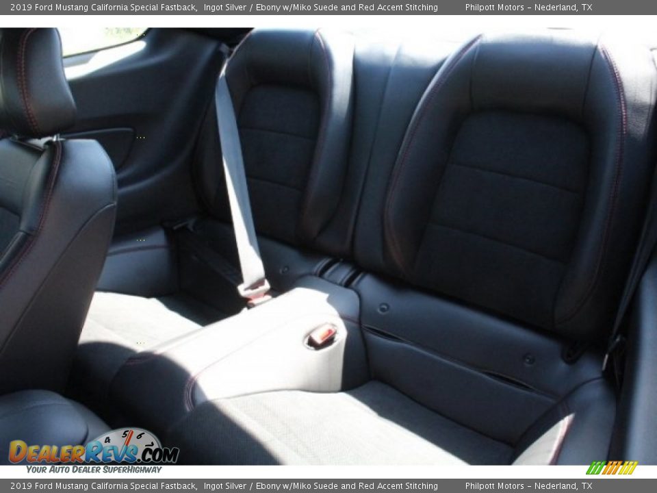 2019 Ford Mustang California Special Fastback Ingot Silver / Ebony w/Miko Suede and Red Accent Stitching Photo #17