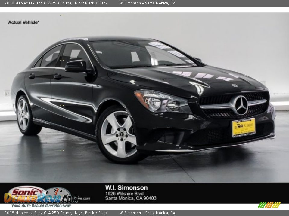 2018 Mercedes-Benz CLA 250 Coupe Night Black / Black Photo #1