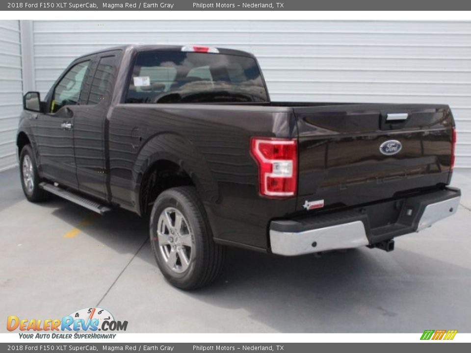 2018 Ford F150 XLT SuperCab Magma Red / Earth Gray Photo #8