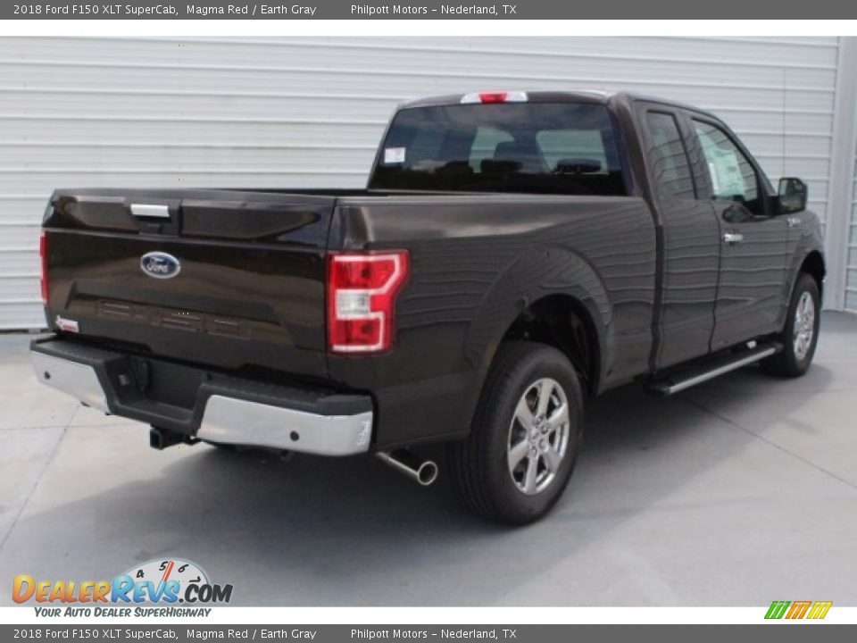 2018 Ford F150 XLT SuperCab Magma Red / Earth Gray Photo #10