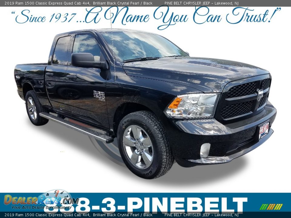 2019 Ram 1500 Classic Express Quad Cab 4x4 Brilliant Black Crystal Pearl / Black Photo #1