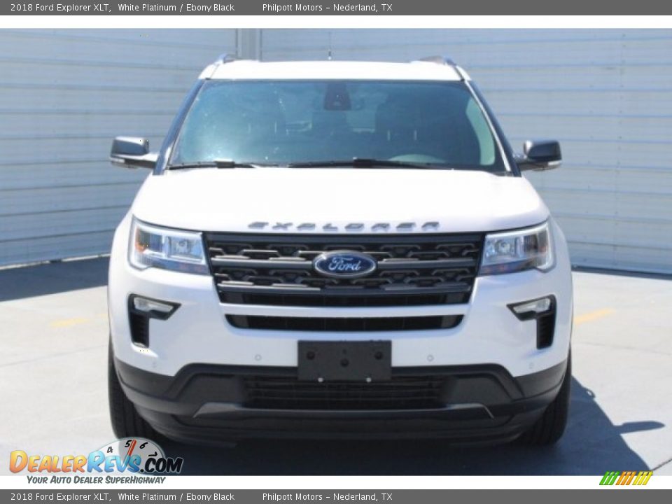 2018 Ford Explorer XLT White Platinum / Ebony Black Photo #2