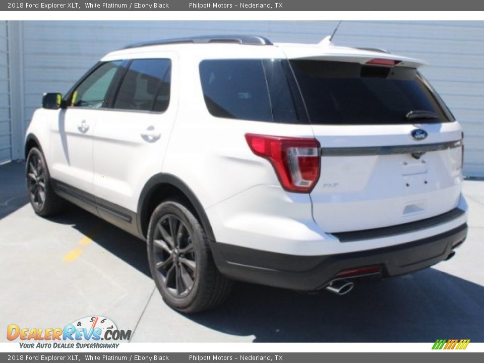 2018 Ford Explorer XLT White Platinum / Ebony Black Photo #7