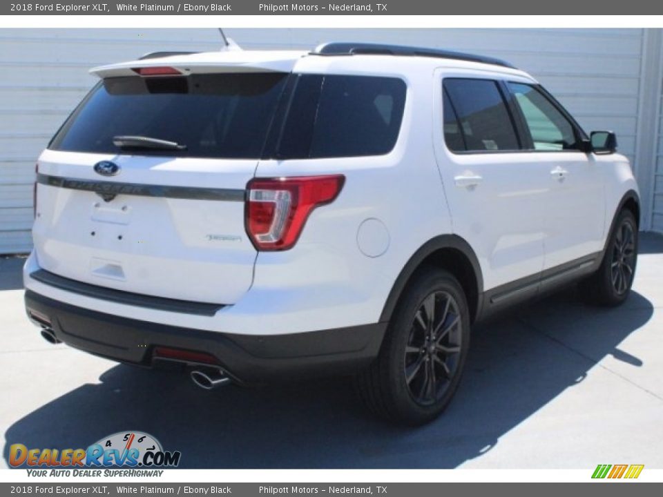 2018 Ford Explorer XLT White Platinum / Ebony Black Photo #9