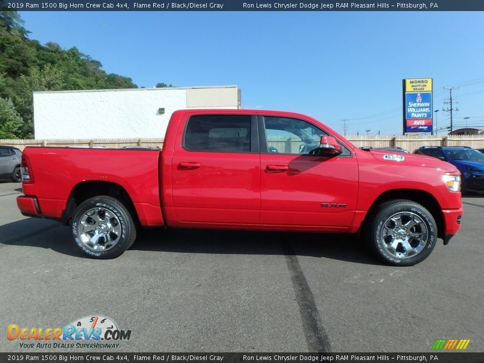 2019 Ram 1500 Big Horn Crew Cab 4x4 Flame Red / Black/Diesel Gray Photo #6