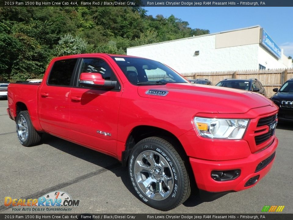 2019 Ram 1500 Big Horn Crew Cab 4x4 Flame Red / Black/Diesel Gray Photo #7