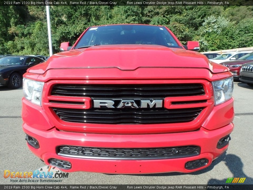 2019 Ram 1500 Big Horn Crew Cab 4x4 Flame Red / Black/Diesel Gray Photo #8