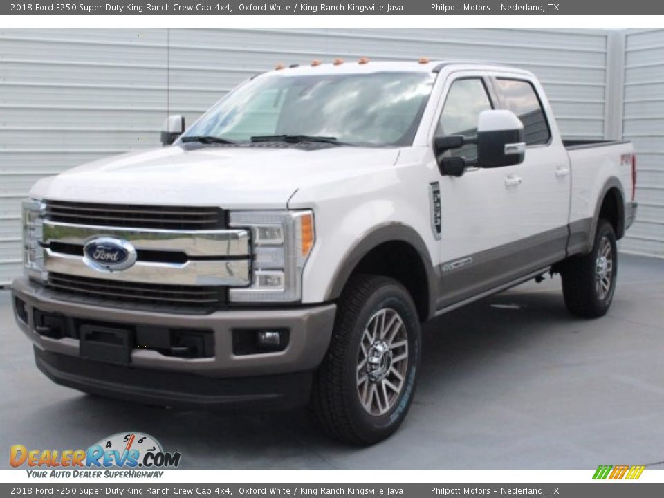 2018 Ford F250 Super Duty King Ranch Crew Cab 4x4 Oxford White / King Ranch Kingsville Java Photo #3