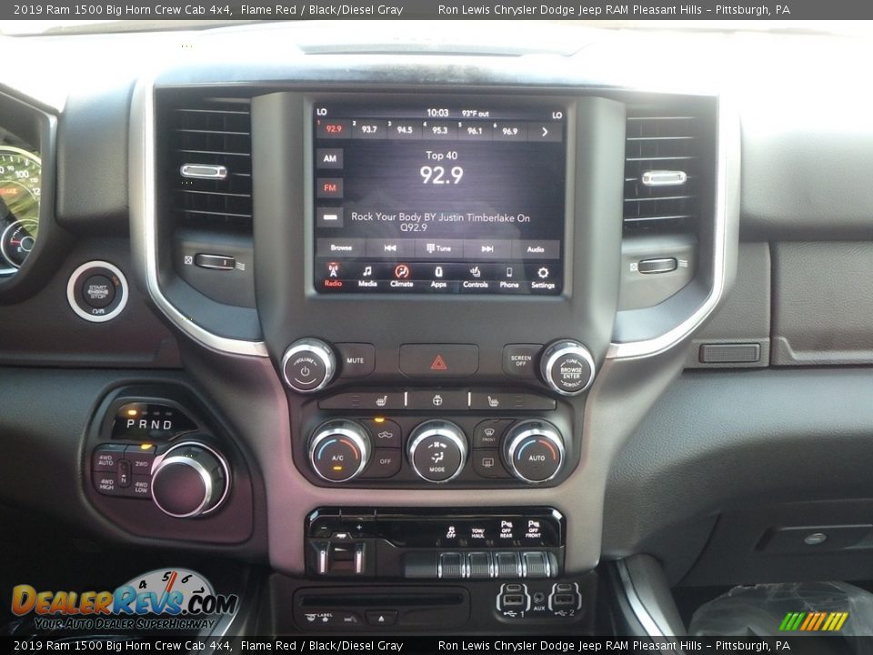 2019 Ram 1500 Big Horn Crew Cab 4x4 Flame Red / Black/Diesel Gray Photo #16