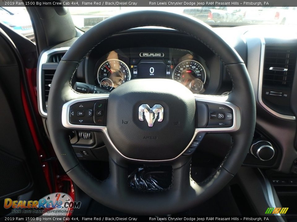 2019 Ram 1500 Big Horn Crew Cab 4x4 Flame Red / Black/Diesel Gray Photo #18