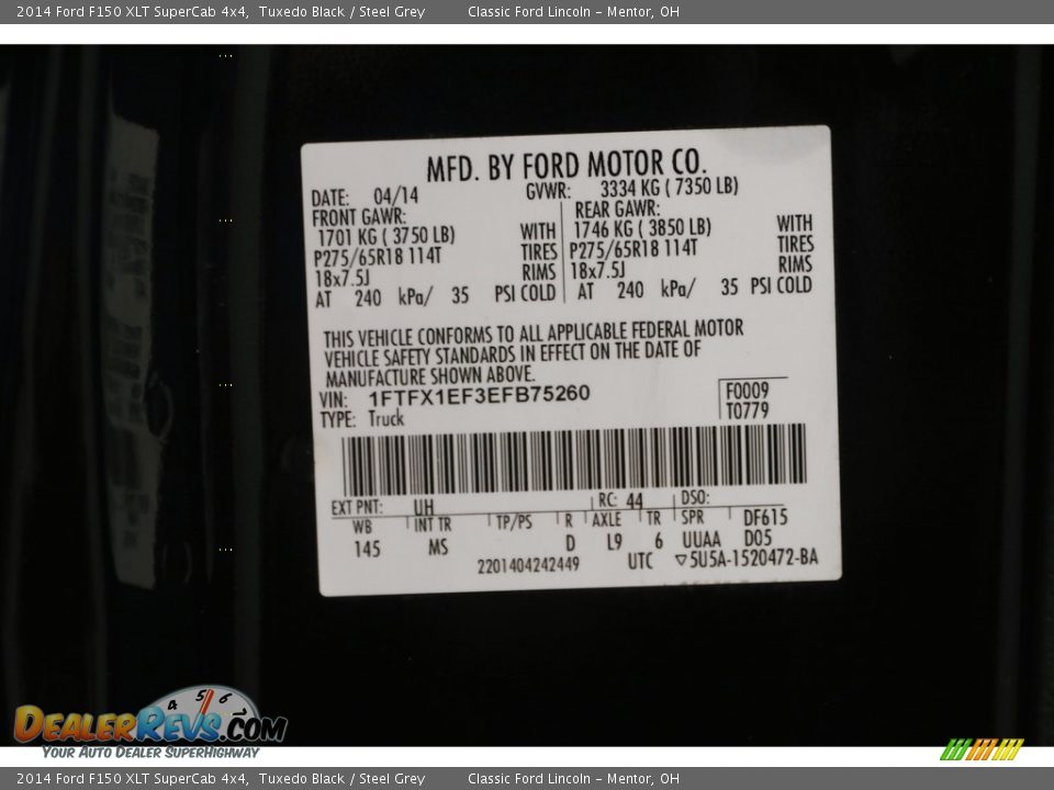2014 Ford F150 XLT SuperCab 4x4 Tuxedo Black / Steel Grey Photo #22