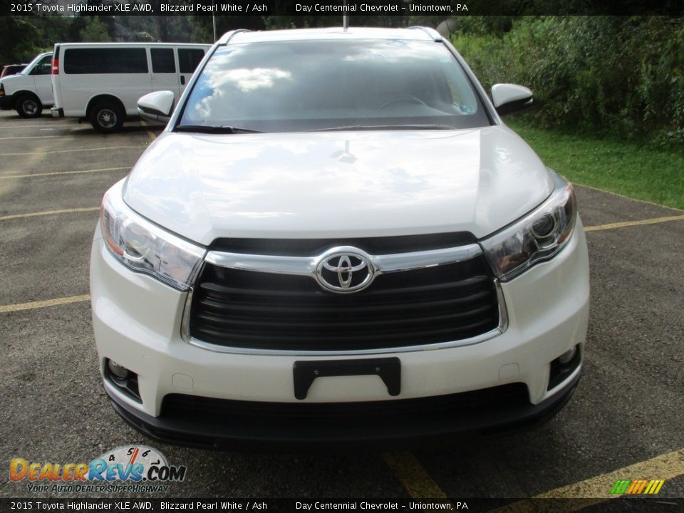 2015 Toyota Highlander XLE AWD Blizzard Pearl White / Ash Photo #15