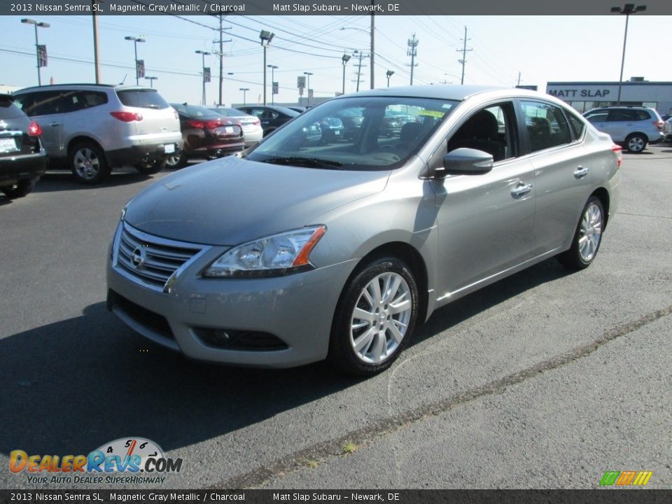 2013 Nissan Sentra SL Magnetic Gray Metallic / Charcoal Photo #2