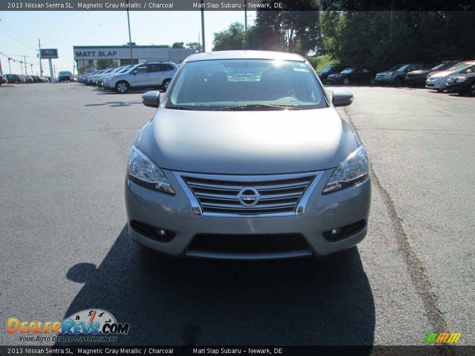 2013 Nissan Sentra SL Magnetic Gray Metallic / Charcoal Photo #3