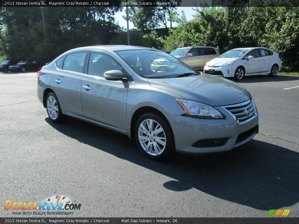2013 Nissan Sentra SL Magnetic Gray Metallic / Charcoal Photo #4