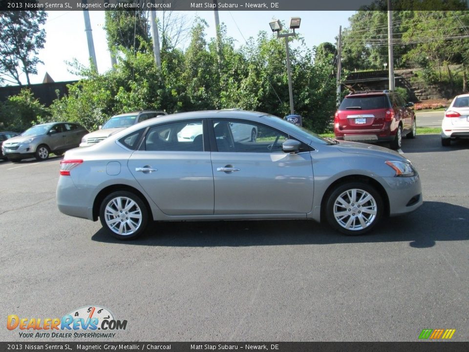 2013 Nissan Sentra SL Magnetic Gray Metallic / Charcoal Photo #5