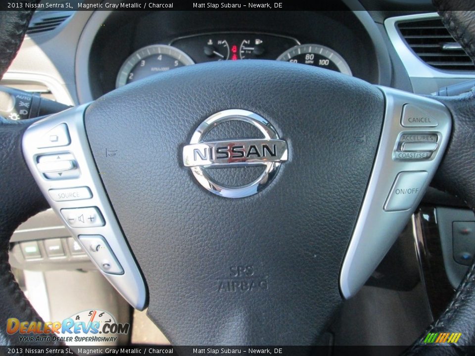 2013 Nissan Sentra SL Magnetic Gray Metallic / Charcoal Photo #11