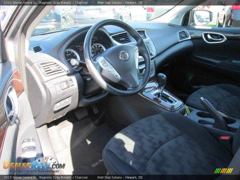 2013 Nissan Sentra SL Magnetic Gray Metallic / Charcoal Photo #12