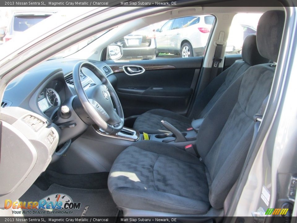 2013 Nissan Sentra SL Magnetic Gray Metallic / Charcoal Photo #13