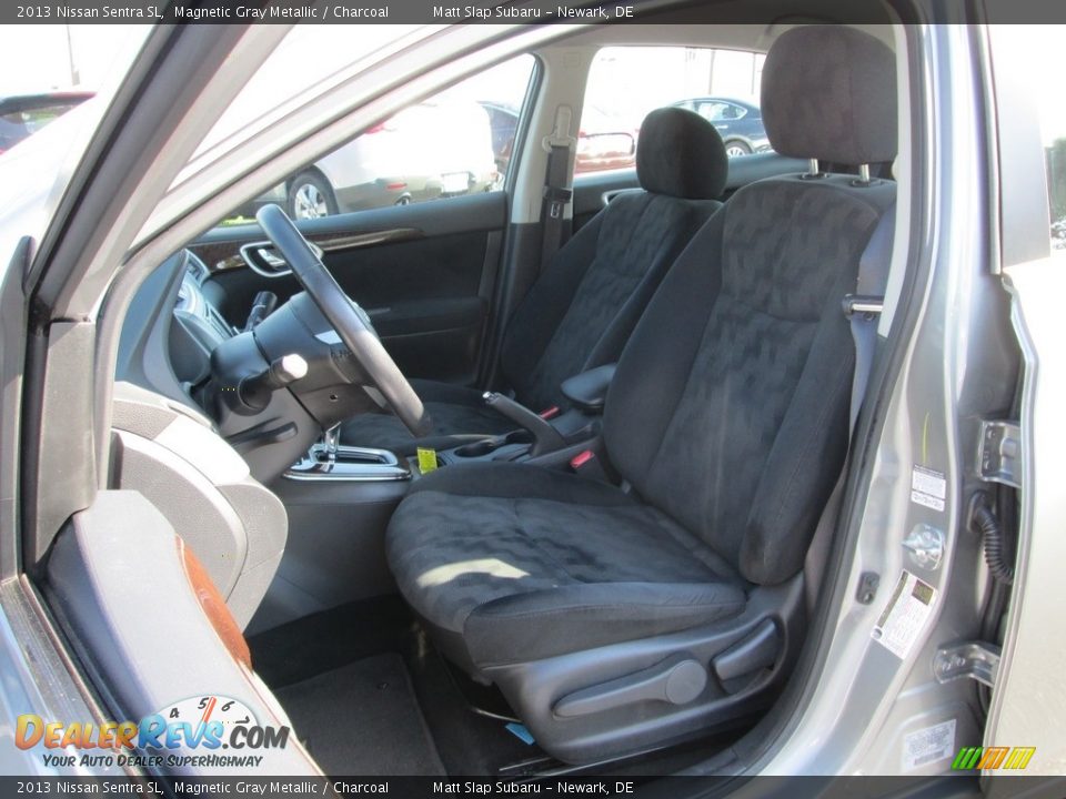 2013 Nissan Sentra SL Magnetic Gray Metallic / Charcoal Photo #16