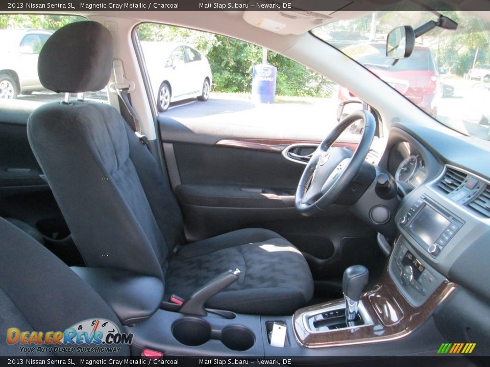 2013 Nissan Sentra SL Magnetic Gray Metallic / Charcoal Photo #17