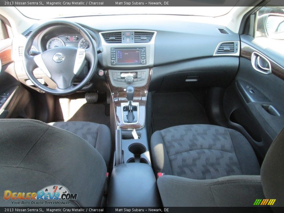 2013 Nissan Sentra SL Magnetic Gray Metallic / Charcoal Photo #24