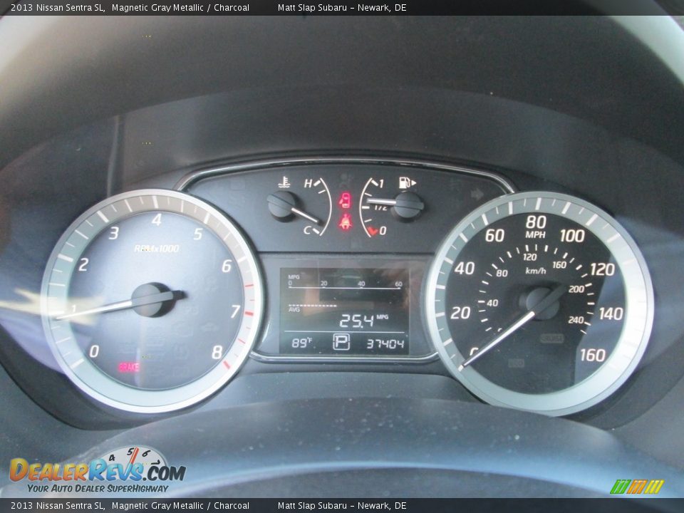 2013 Nissan Sentra SL Magnetic Gray Metallic / Charcoal Photo #27