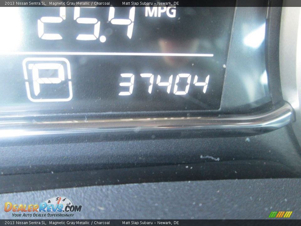 2013 Nissan Sentra SL Magnetic Gray Metallic / Charcoal Photo #28