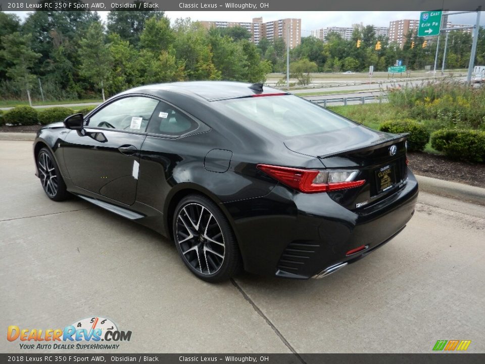 2018 Lexus RC 350 F Sport AWD Obsidian / Black Photo #4