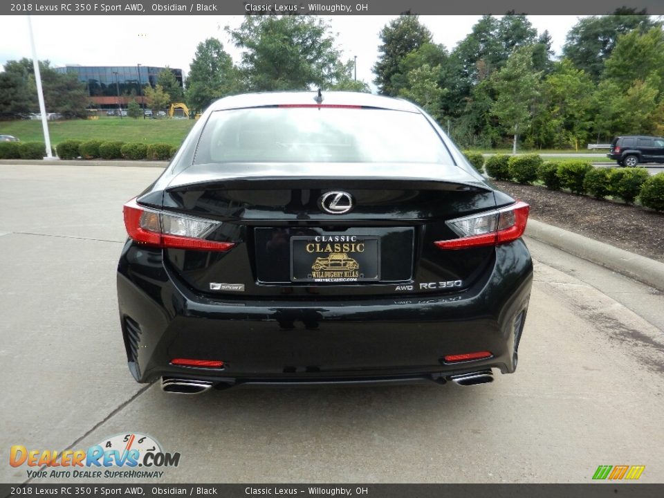 2018 Lexus RC 350 F Sport AWD Obsidian / Black Photo #5