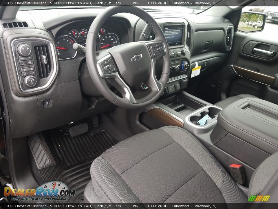 Jet Black Interior - 2019 Chevrolet Silverado 1500 RST Crew Cab 4WD Photo #7