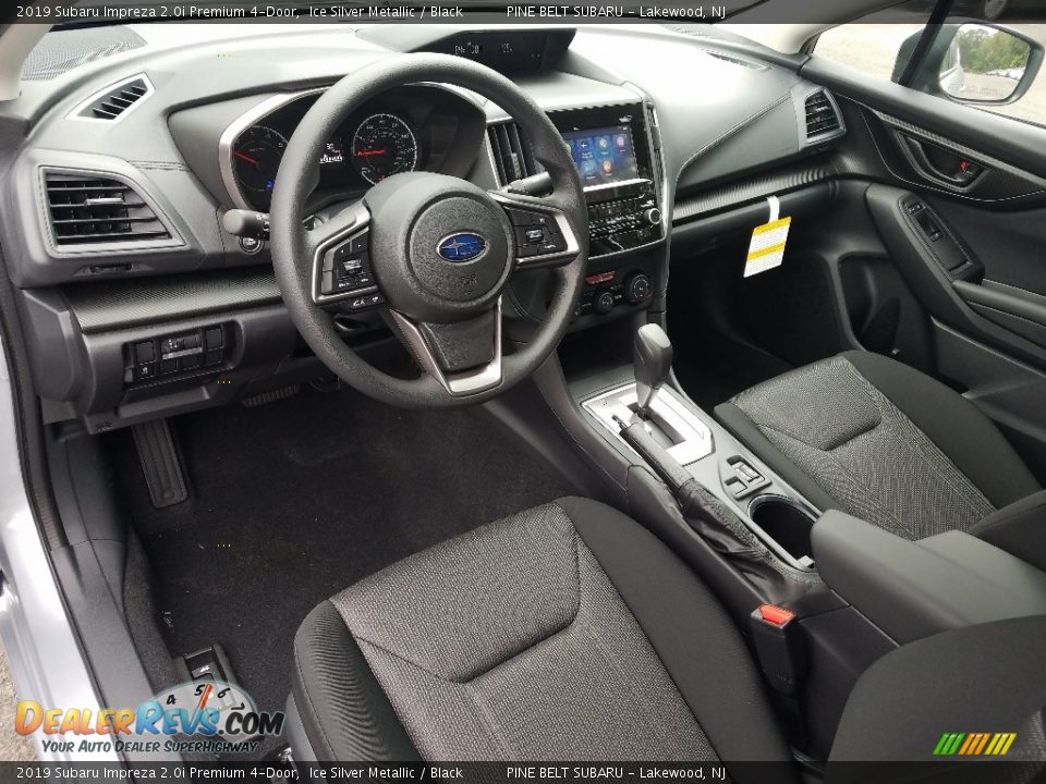 Black Interior - 2019 Subaru Impreza 2.0i Premium 4-Door Photo #7