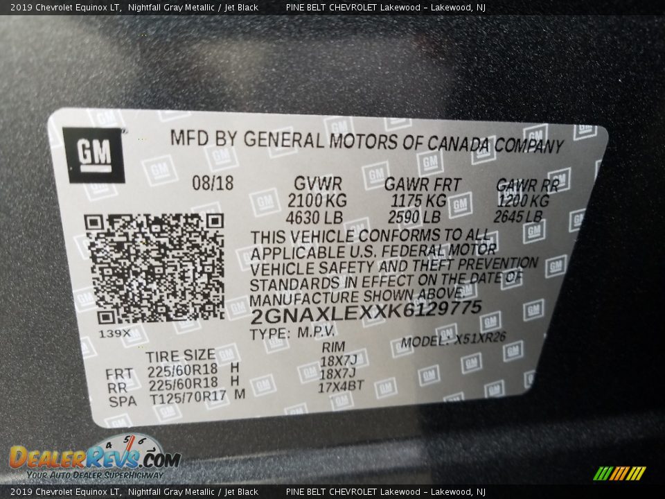 2019 Chevrolet Equinox LT Nightfall Gray Metallic / Jet Black Photo #9