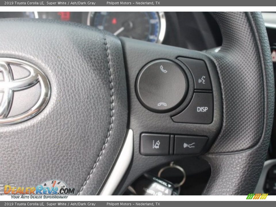 2019 Toyota Corolla LE Super White / Ash/Dark Gray Photo #19
