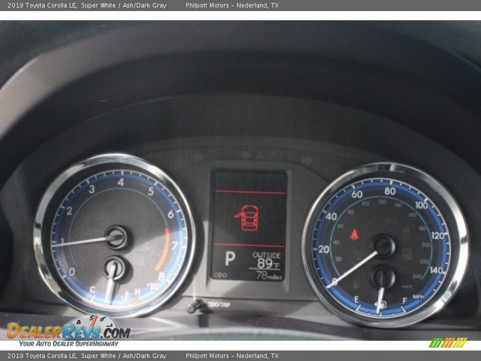 2019 Toyota Corolla LE Super White / Ash/Dark Gray Photo #20