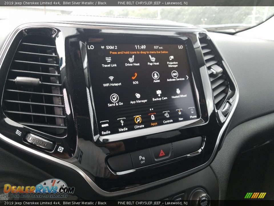 2019 Jeep Cherokee Limited 4x4 Billet Silver Metallic / Black Photo #10