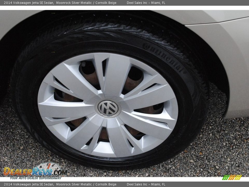 2014 Volkswagen Jetta SE Sedan Moonrock Silver Metallic / Cornsilk Beige Photo #11