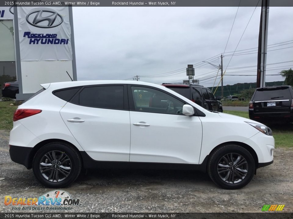 2015 Hyundai Tucson GLS AWD Winter White / Beige Photo #3